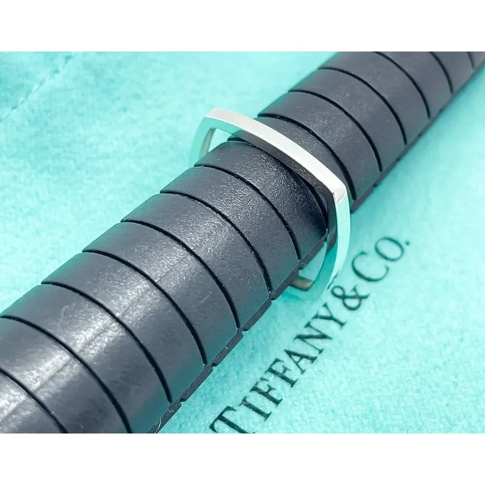 Tiffany & Co. Frank Gehry Torque Square Narrow Ring Sterling Silver Size 4